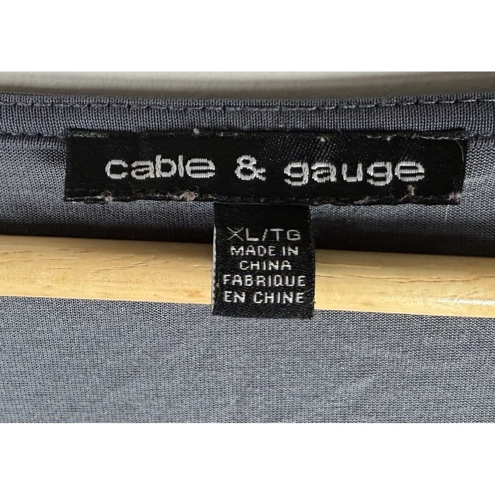 Cable & Gauge Womens Tunic Top Size XL Gray Dolman Sleeve Base Capsule‎ - Picture 4 of 8